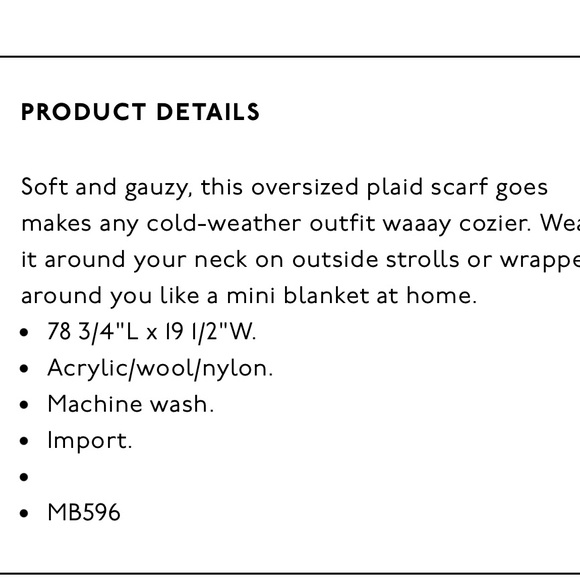 NWT Madewell Gauzy Plaid Scarf - Picture 8 of 8